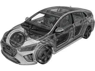 Hyundai Ioniq Hybrid (2019) 3D Model preview