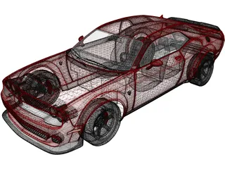 Dodge Challenger SRT Demon (2018) 3D Model preview