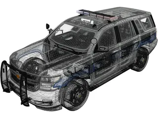 Chevrolet Tahoe Police (2016) 3D Model preview