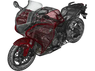 Honda VFR1200F (2015) 3D Model preview