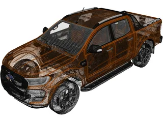 Ford Ranger DoubleCab (2016) 3D Model preview