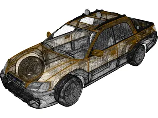 Subaru Baja (2002) 3D Model preview