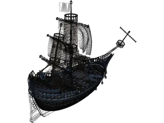 Pirates Galeon 3D Model preview