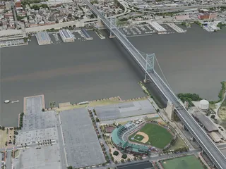 Philadelphia City, 7x7km, USA (2020) 3D Model preview