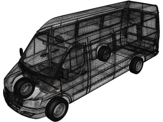 Mercedes-Benz Sprinter (2001) 3D Model preview