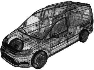 Volkswagen Caddy (2016) 3D Model preview
