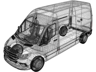 Mercedes-Benz Sprinter L2H2 (2020) 3D Model preview