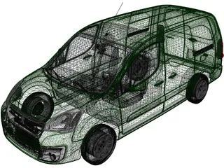 Peugeot Partner (2017) 3D Model preview