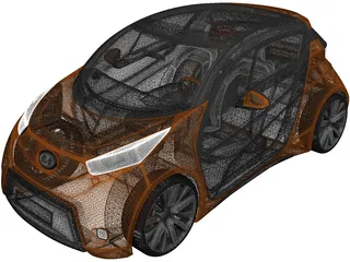 VAZ Lada City Compact 3D Model preview