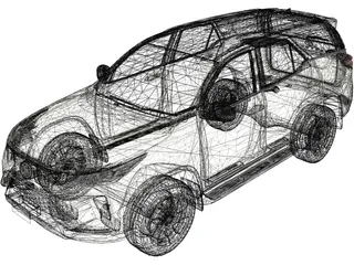 Toyota Fortuner (2020) 3D Model preview