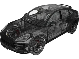 Porsche Cayenne Turbo Coupe (2020) 3D Model preview