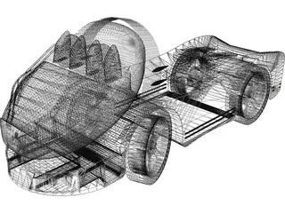 Futuristic Truck 3D Model preview