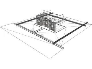 English Villa 3D Model preview