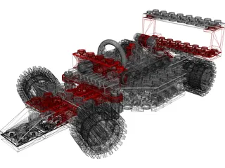 Lego Car 3D Model preview