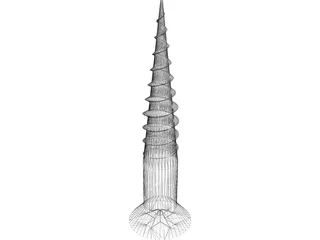 Wood Screw 3D Model preview
