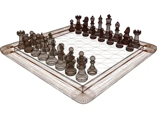 Chess Set 3D Model preview