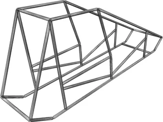 Sprint Car Chassis Base 3D Model preview