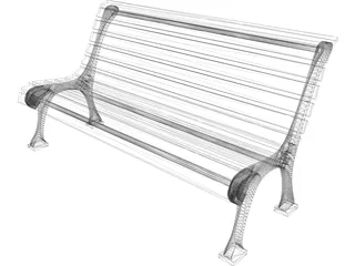 Bench 3D Model preview