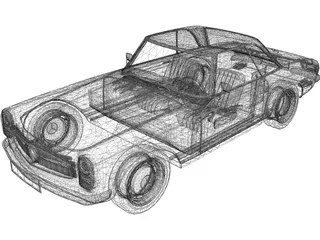 Mercedes-Benz 280 SL (1969) 3D Model preview