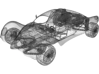 Beach Buggy 3D Model preview