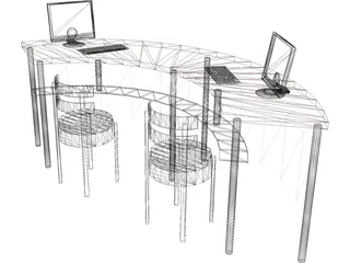 Information Desk 3D Model preview