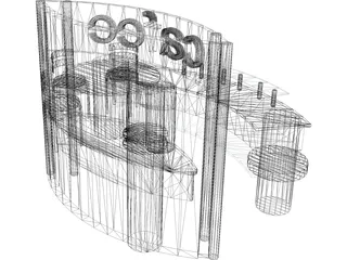 Cafee Corner 3D Model preview