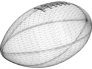 American Football Ball 3D Model preview