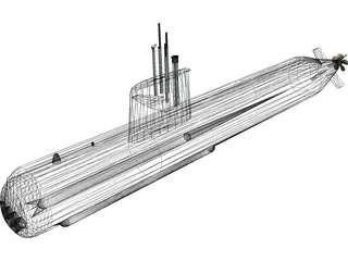 HMS Gotland 3D Model preview