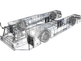 Airplane Truck 3D Model preview
