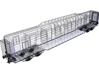 Train Personal Wagon 3D Model preview