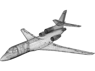 Dassault Falcon 50 3D Model preview