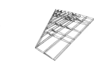 F-16 Wing Structure 3D Model preview