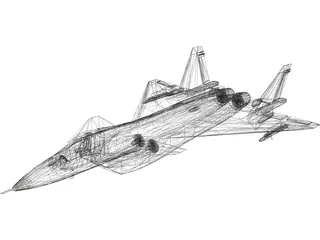 MiG-1.44 (MiG-39) 3D Model preview