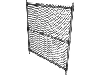 Chain Link Fence 3D Model preview
