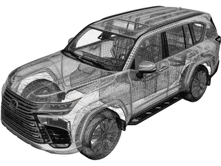 Lexus LX600 (2021) 3D Model preview