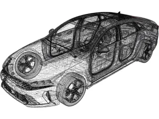 Kia K5 GT-Line CN (2021) 3D Model preview