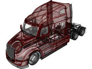 Peterbilt 579 SleeperCab (2021) 3D Model preview