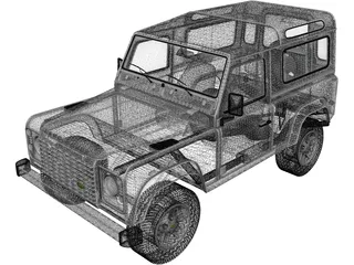Land Rover Defender 90 (2011) 3D Model preview