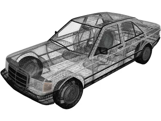 Mercedes-Benz 190 (1982) 3D Model preview