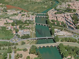 Beziers City, France (2021) 3D Model preview