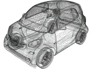 Smart EQ ForTwo (2017) 3D Model preview
