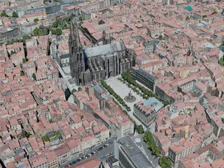 Clermont-Ferrand City, France (2021) 3D Model preview