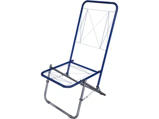 Folding Chair 3D Model preview