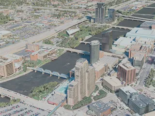 Grand Rapids City, USA (2021) 3D Model preview