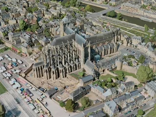 Le Mans City, France (2021) 3D Model preview