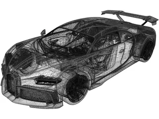 Bugatti Chiron Pur Sport (2021) 3D Model preview