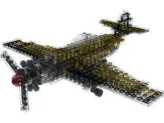 Lego Airplane 3D Model preview