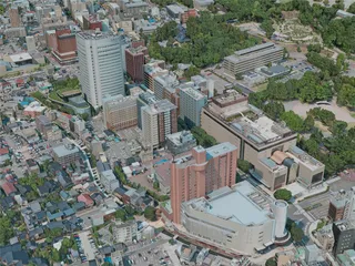 Kanazawa City, Japan (2021) 3D Model preview
