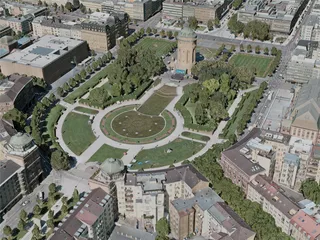 Mannheim City, Germany (2021) 3D Model preview