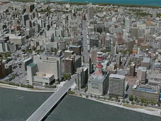 Niigata City, Japan (2021) 3D Model preview